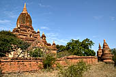 Bagan Myanmar. Temple clusters near the Gubyauknge, Myinkaba. 